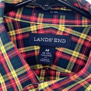 Lands’ End Long Sleeved Button Down Shirt Size M